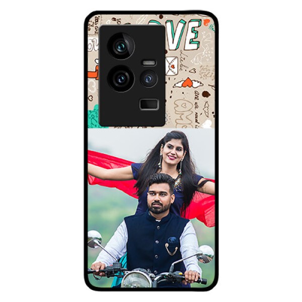 iQOO 11 5G Custom Glass Phone Case - Love Doodle Pattern