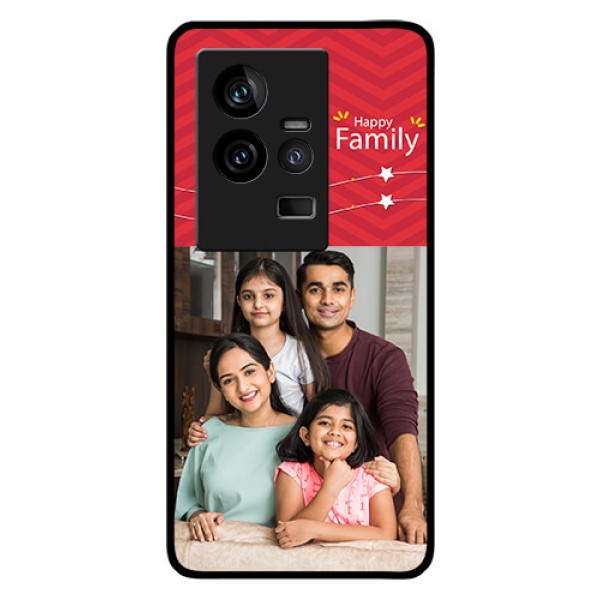 iQOO 11 5G Personalized Glass Phone Case - Happy Family Design