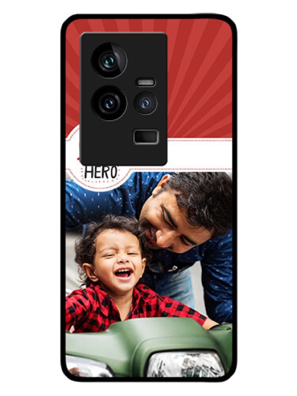 Custom iQOO 11 5G Photo Printing on Glass Case - My Dad Hero Design