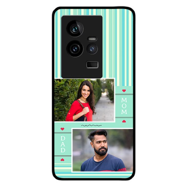 iQOO 11 5G Custom Glass Phone Case - Mom & Dad Pic Design