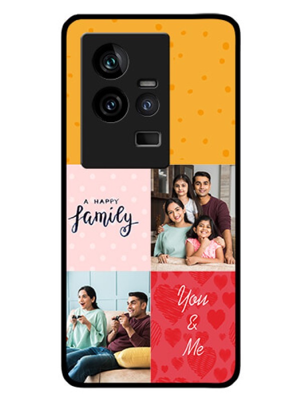 Custom iQOO 11 5G Personalized Glass Phone Case - Images with Quotes Design