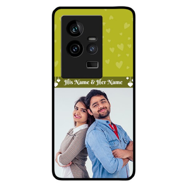 iQOO 11 5G Custom Glass Phone Case - You & Me Heart Design