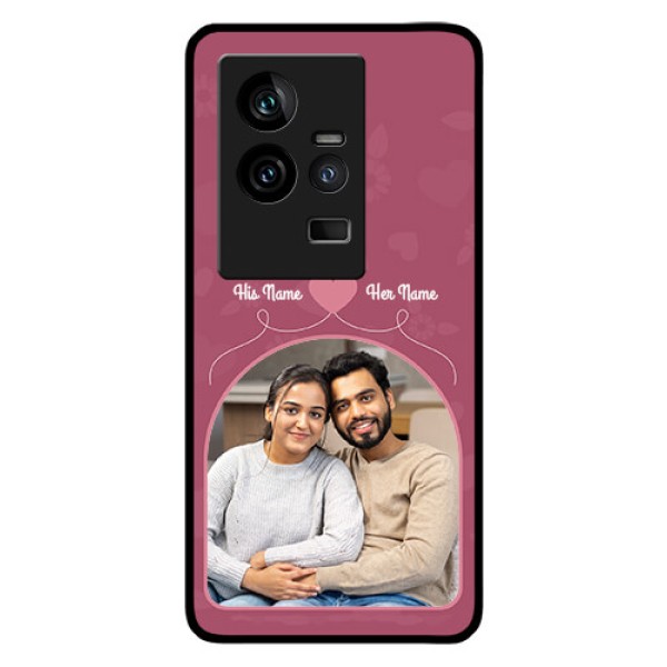 iQOO 11 5G Photo Printing on Glass Case - Love Floral Design