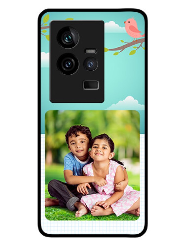 Custom iQOO 11 5G Photo Printing on Glass Case - Doodle love Design