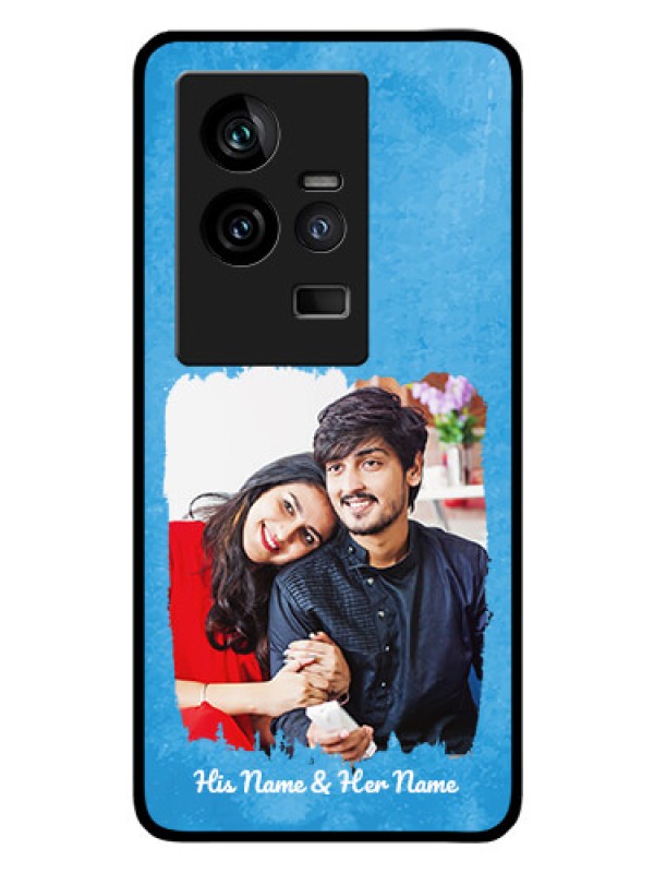 Custom iQOO 11 5G Custom Glass Phone Case - Blue Color Vintage Design