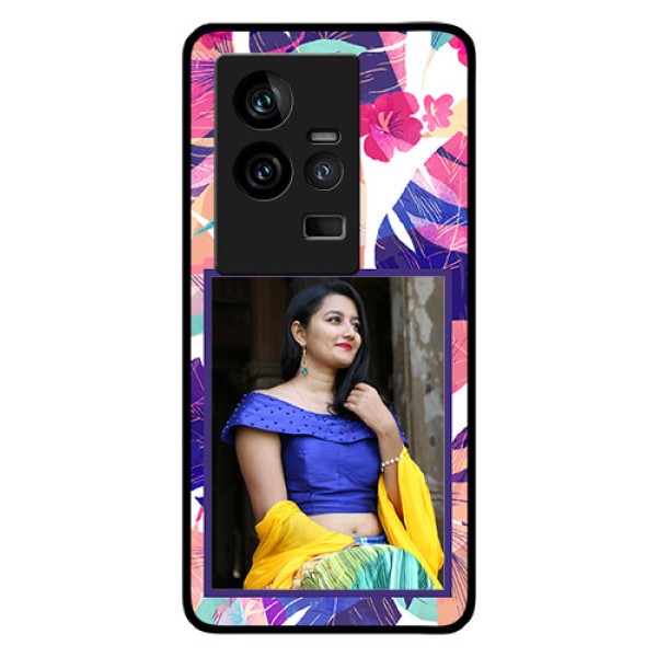 iQOO 11 5G Custom Glass Mobile Case - Abstract Floral Design