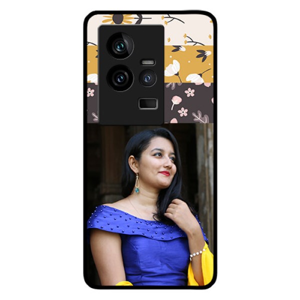iQOO 11 5G Custom Glass Phone Case - Stylish Floral Design