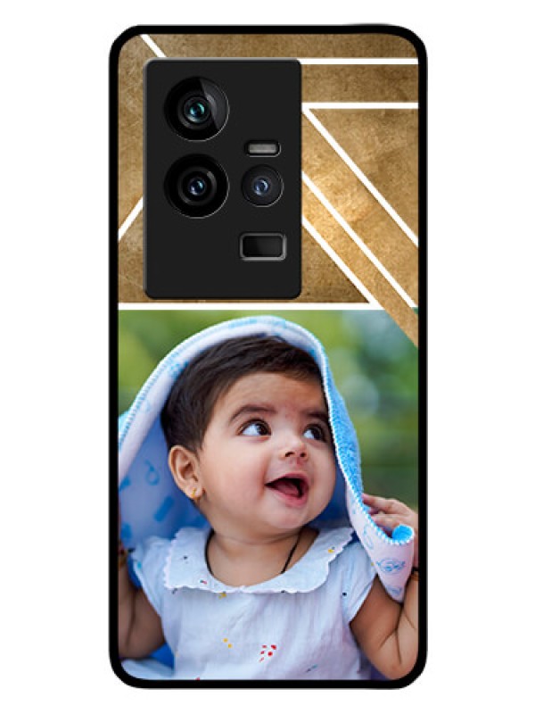 Custom iQOO 11 5G Personalized Glass Phone Case - Gradient Abstract Texture Design