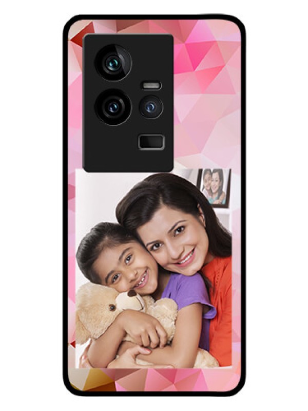 Custom iQOO 11 5G Photo Printing on Glass Case - Abstract Triangle Design