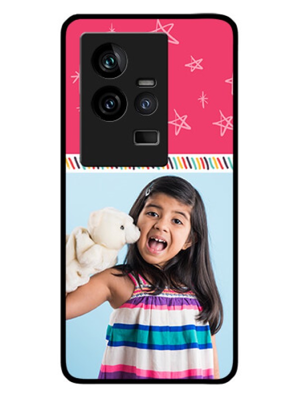 Custom iQOO 11 5G Personalized Glass Phone Case - Line art design