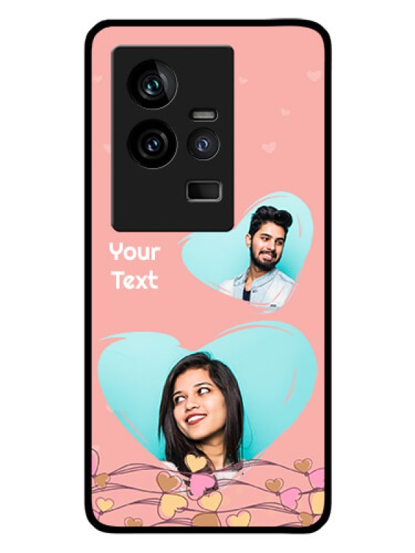 Custom iQOO 11 5G Custom Glass Mobile Case - Love Doodle Design