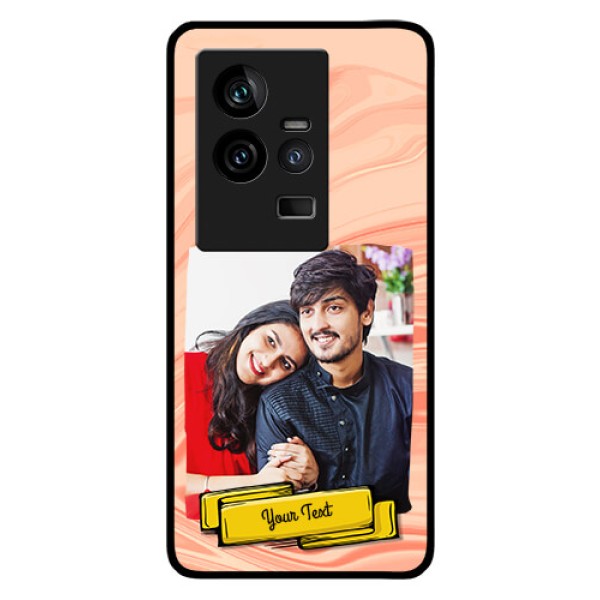 iQOO 11 5G Personalized Glass Phone Case - Marble Texture Design