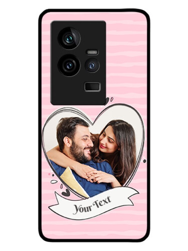 Custom iQOO 11 5G Custom Glass Phone Case - Vintage Heart Design