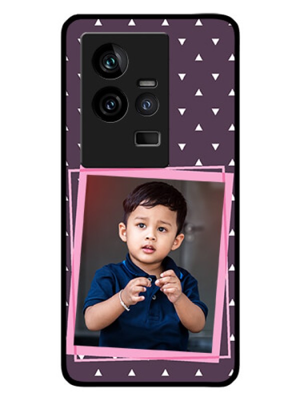 Custom iQOO 11 5G Custom Glass Mobile Case - Triangle Pattern Dotted Design