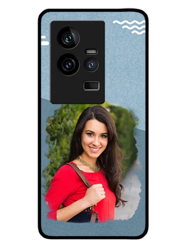 Custom iQOO 11 5G Custom Glass Mobile Case - Grunge Line Art Design