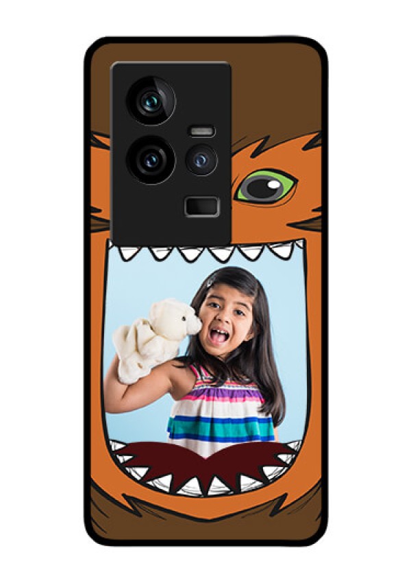 iQOO 11 5G Photo Printing on Glass Case - Owl Monster Back Case Design