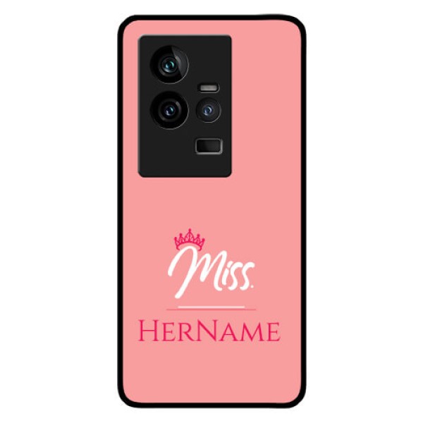 iQOO 11 5G Custom Glass Phone Case Mrs with Name