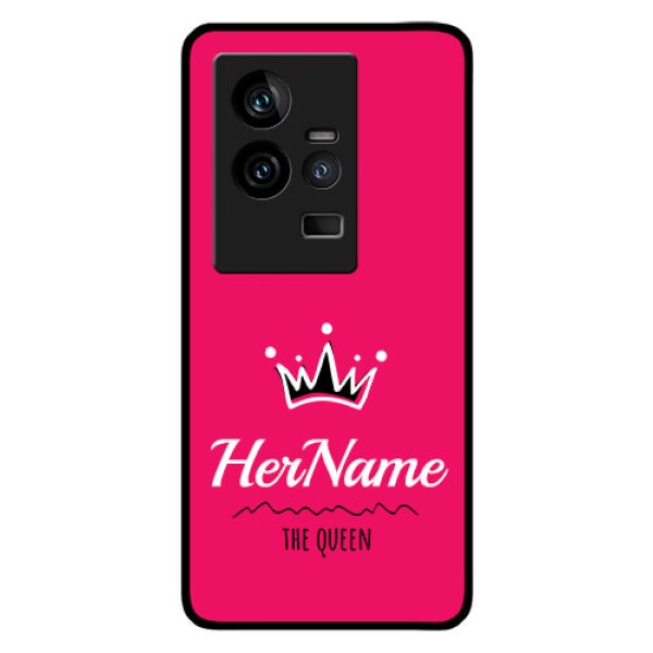 iQOO 11 5G Glass Phone Case Queen with Name iQOO 11 5G Glass Phone Case Queen with Name
