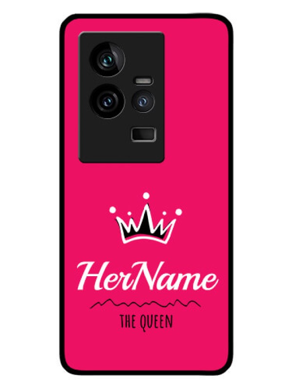 Custom iQOO 11 5G Glass Phone Case Queen with Name