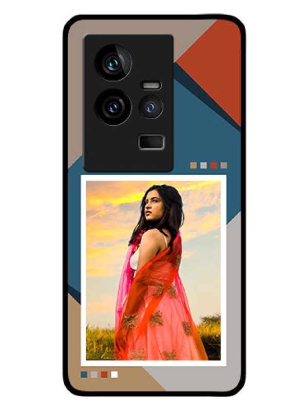 Custom iQOO 11 5G Personalized Glass Phone Case - Retro color pallet Design