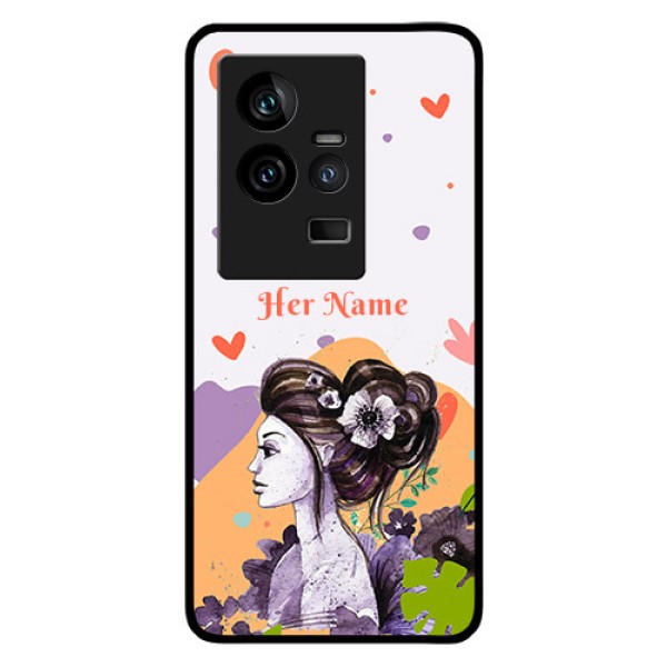 iQOO 11 5G Personalized Glass Phone Case - Woman And Nature Design iQOO 11 5G Personalized Glass Phone Case - Woman And Nature Design