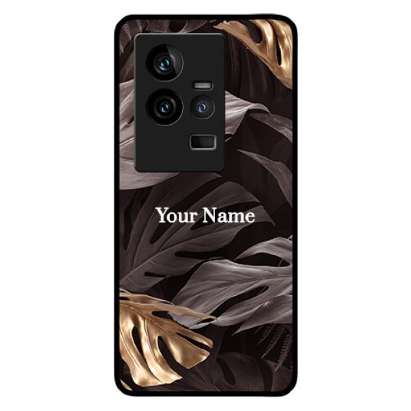 iQOO 11 5G Personalised Glass Phone Case - Wild Leaves digital paint Design