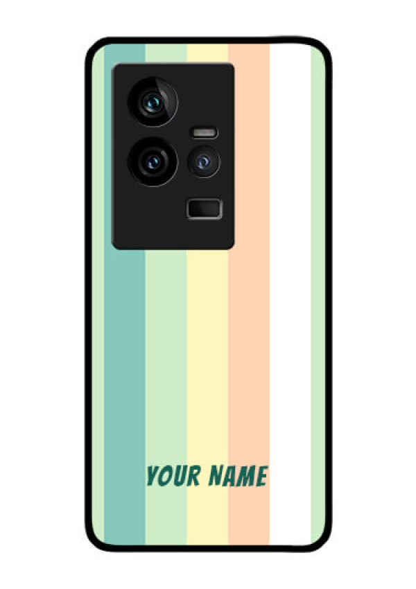 iQOO 11 5G Photo Printing on Glass Case - Multi-colour Stripes Design
