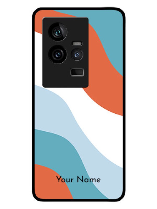 Custom iQOO 11 5G Custom Glass Mobile Case - coloured Waves Design