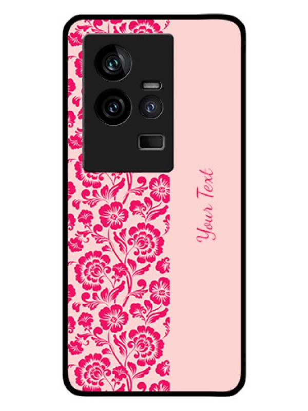 Custom iQOO 11 5G Custom Glass Phone Case - Attractive Floral Pattern Design