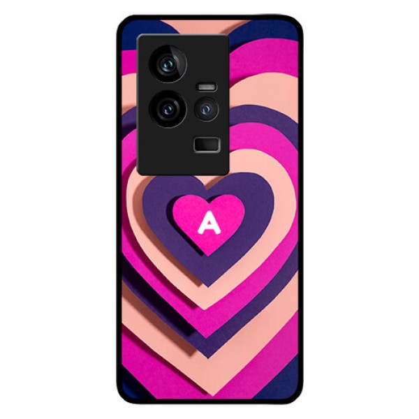 iQOO 11 5G Custom Glass Mobile Case - Cute Heart Pattern Design