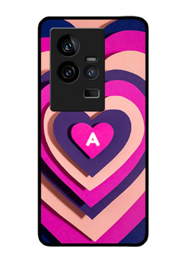 iQOO 11 5G Custom Glass Mobile Case - Cute Heart Pattern Design