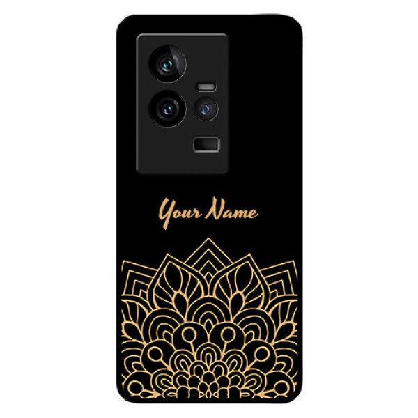 iQOO 11 5G Custom Glass Phone Case - Golden mandala Design