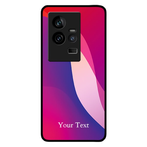 iQOO 11 5G Personalized Glass Phone Case - Digital abstract Overlap Design