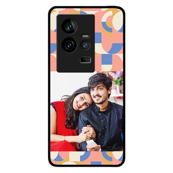 iQOO 11 5G Photo Printing on Glass Case - Semi-circle Maze Pattern Design iQOO 11 5G Photo Printing on Glass Case - Semi-circle Maze Pattern Design