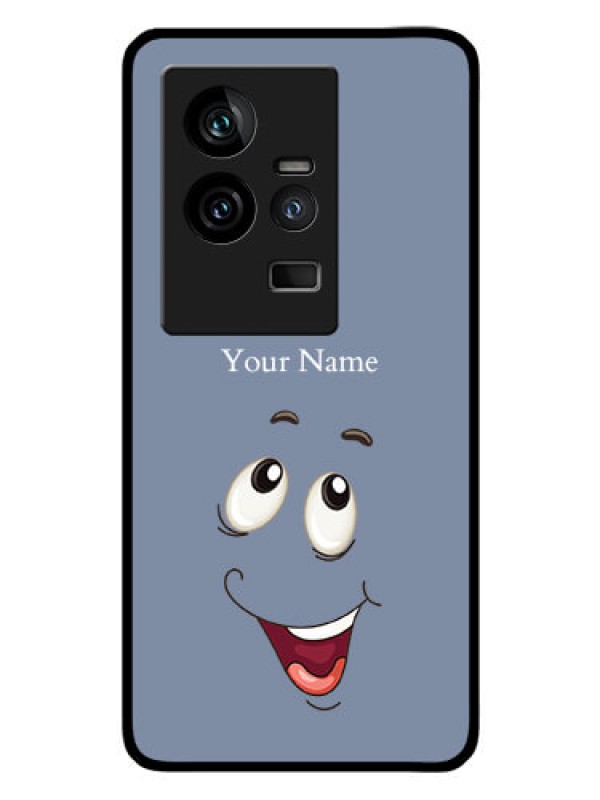 Custom iQOO 11 5G Photo Printing on Glass Case - Laughing Cartoon Face Design