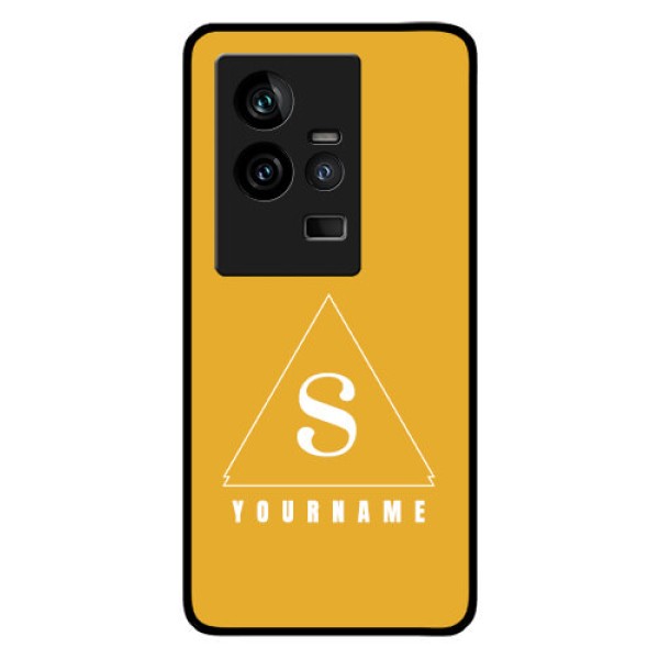 iQOO 11 5G Personalized Glass Phone Case - simple triangle Design