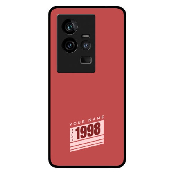 iQOO 11 5G Custom Glass Phone Case - Red custom year of birth Design