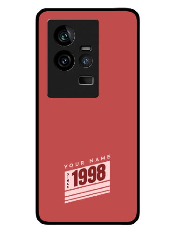 Custom iQOO 11 5G Custom Glass Phone Case - Red custom year of birth Design