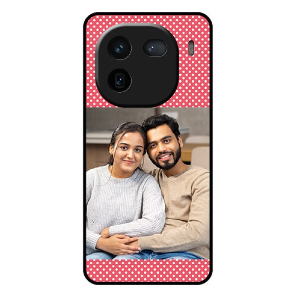 iQOO 12 5G Custom Glass Phone Case - White Dotted Design