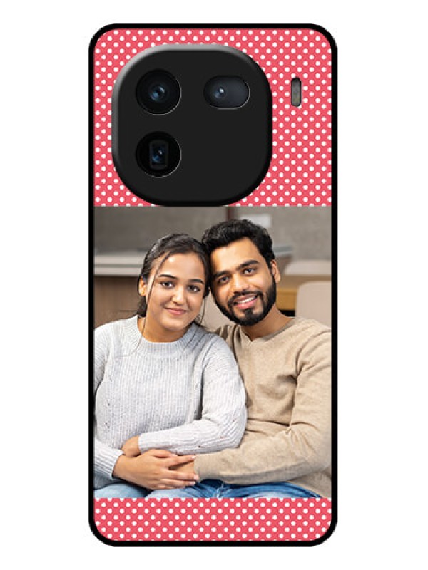 Custom iQOO 12 5G Custom Glass Phone Case - White Dotted Design