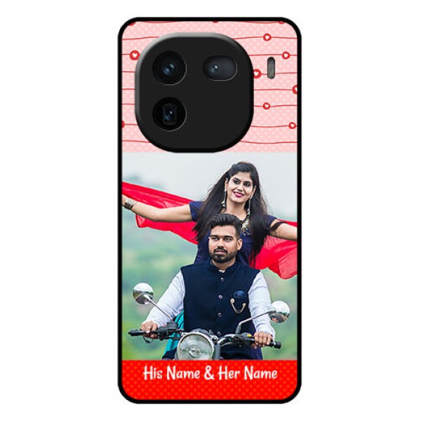 iQOO 12 5G Custom Glass Phone Case - Red Pattern Case Design iQOO 12 5G Custom Glass Phone Case - Red Pattern Case Design