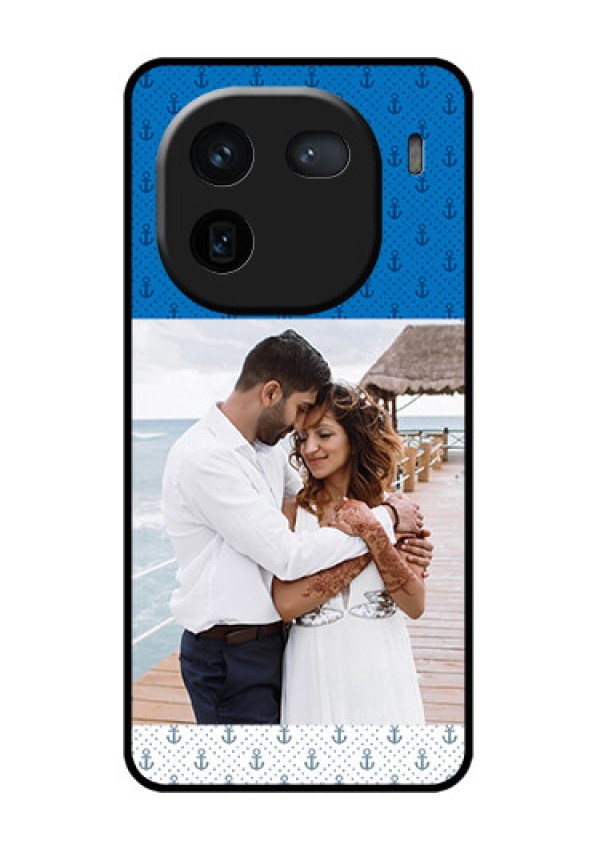 iQOO 12 5G Custom Glass Phone Case - Blue Anchors Design