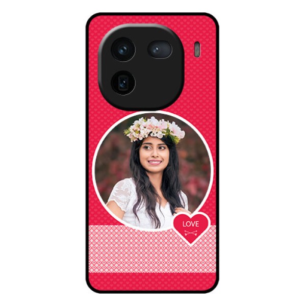 iQOO 12 5G Custom Glass Phone Case - Pink Color Pattern Design