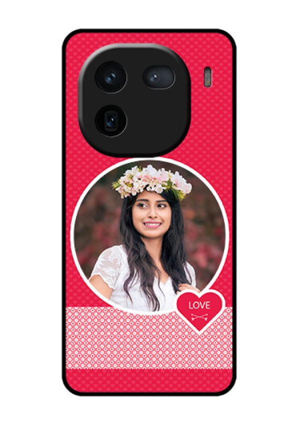 iQOO 12 5G Custom Glass Phone Case - Pink Color Pattern Design