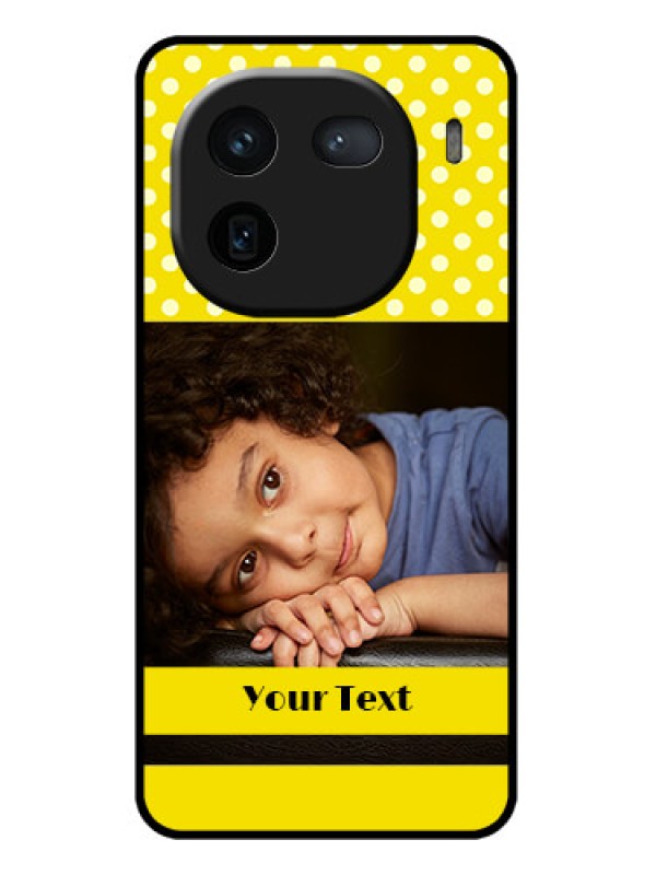 Custom iQOO 12 5G Custom Glass Phone Case - Bright Yellow Case Design