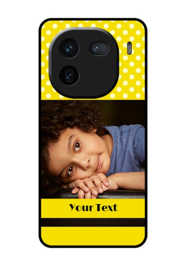 iQOO 12 5G Custom Glass Phone Case - Bright Yellow Case Design