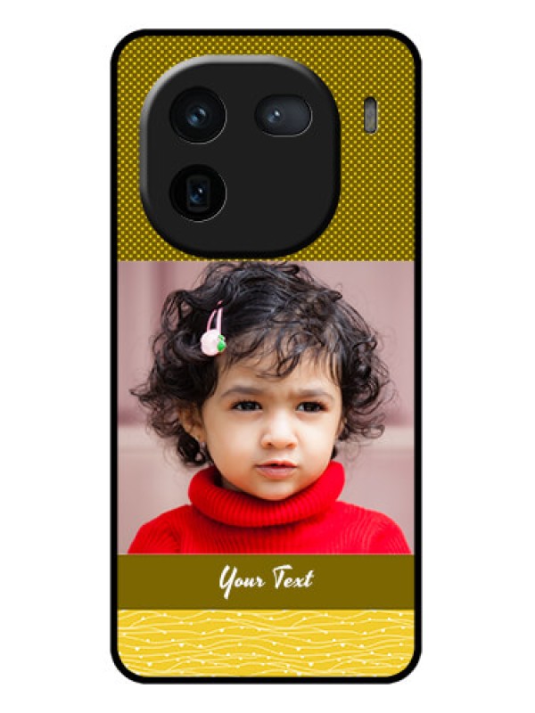 Custom iQOO 12 5G Custom Glass Phone Case - Simple Green Color Design