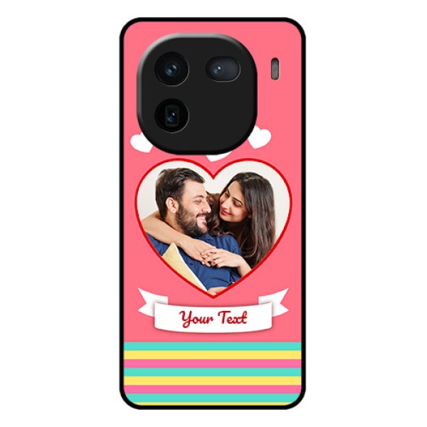 iQOO 12 5G Custom Glass Phone Case - Love Shapes Doodle Design