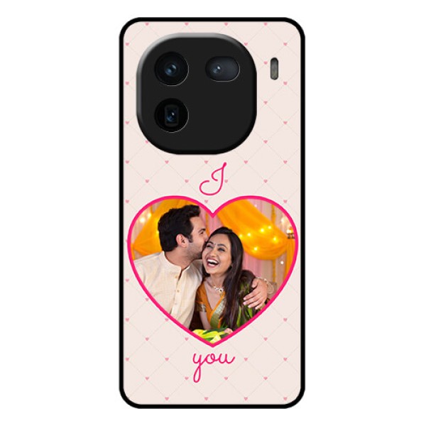 iQOO 12 5G Custom Glass Phone Case - Heart Shape Design