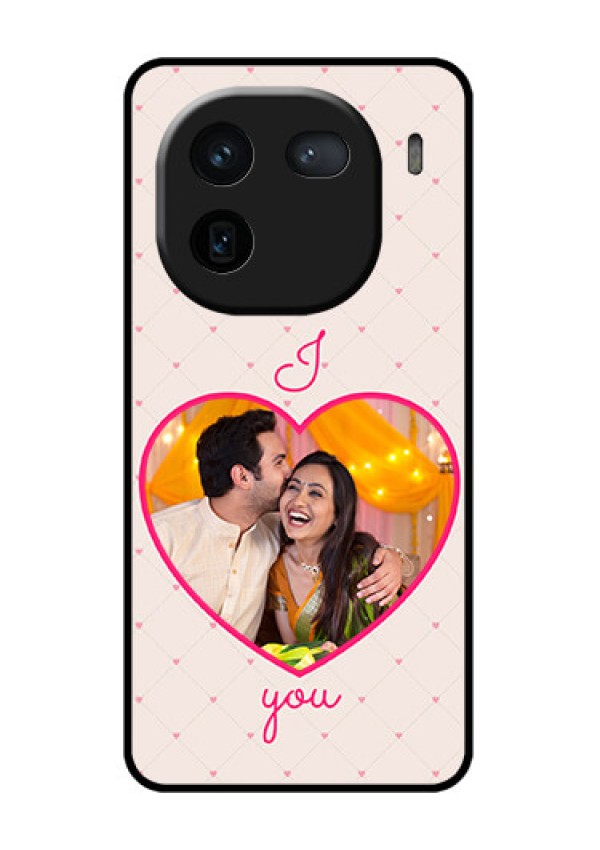 iQOO 12 5G Custom Glass Phone Case - Heart Shape Design